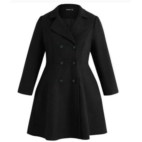 SHEIN Jackets & Blazers - Black Double Breasted Shein Coat Various Sizes